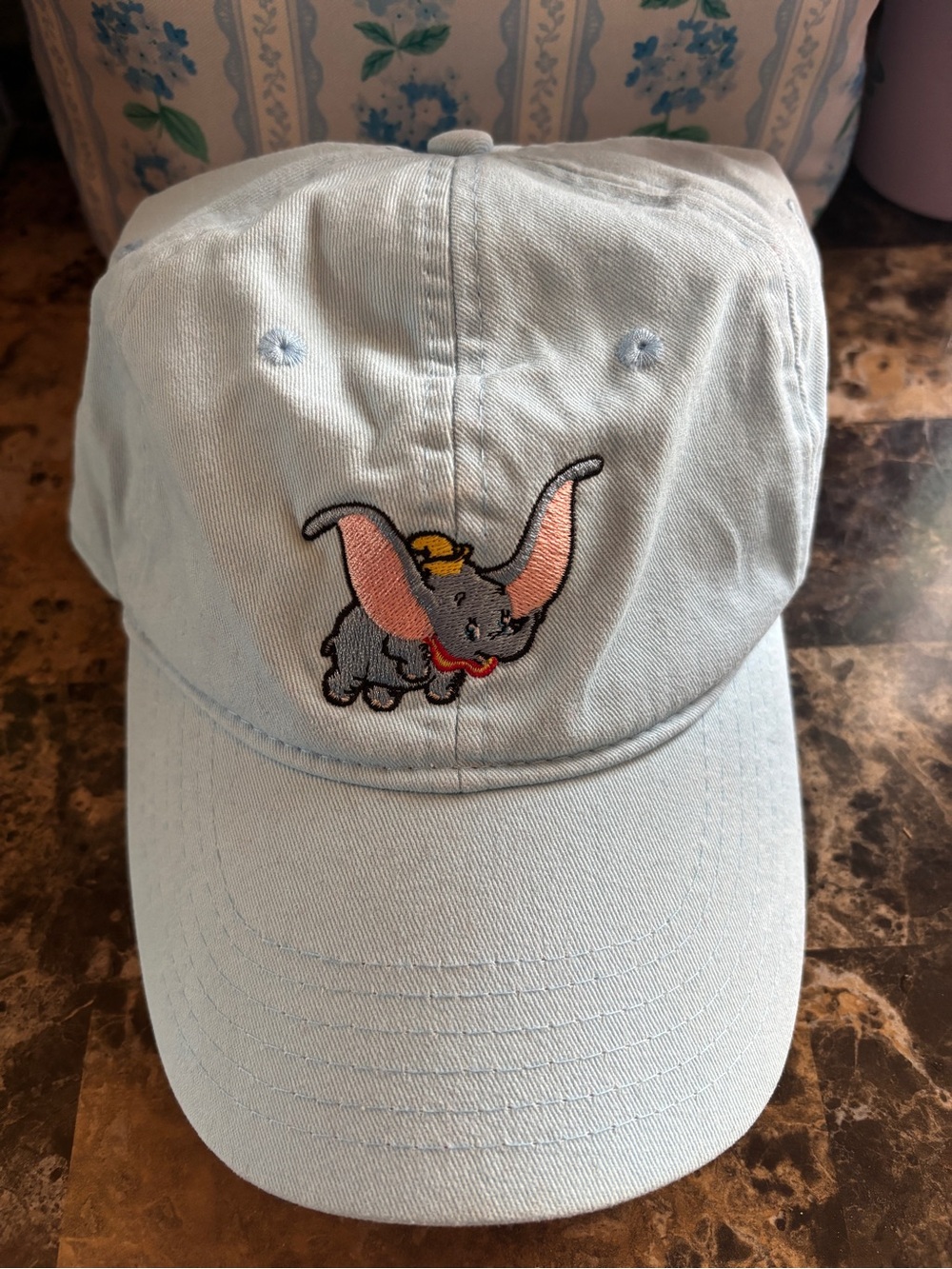 Light Blue Dumbo Embroidered Baseball Cap